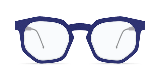 Nina Mur Fabrizio Eyeglasses Blue Klein Wooden Eyewear Front