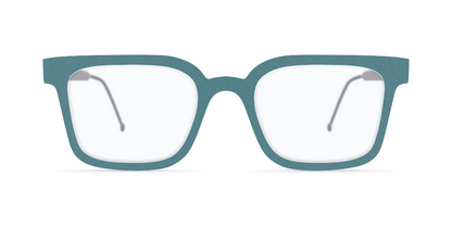 Nina Mur Hector Eyeglasses Stonewash Blue Wooden Eyewear Front