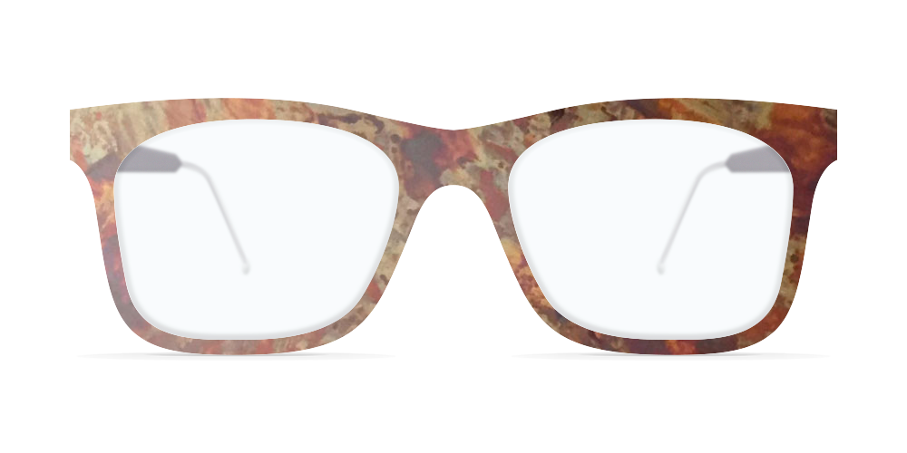 Nina Mur Marcelino Eyeglasses Oxid Copper Wooden Eyewear Front