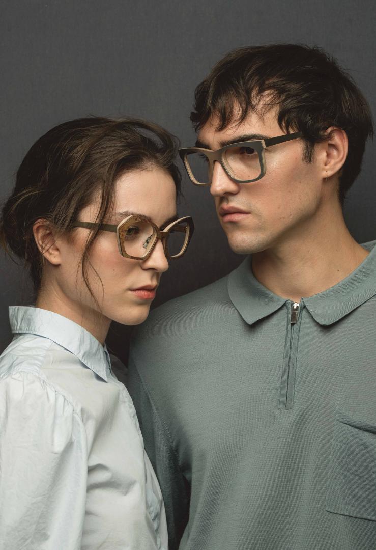 Nina Mur Marcelino Eyeglasses Wooden Eyewear Model