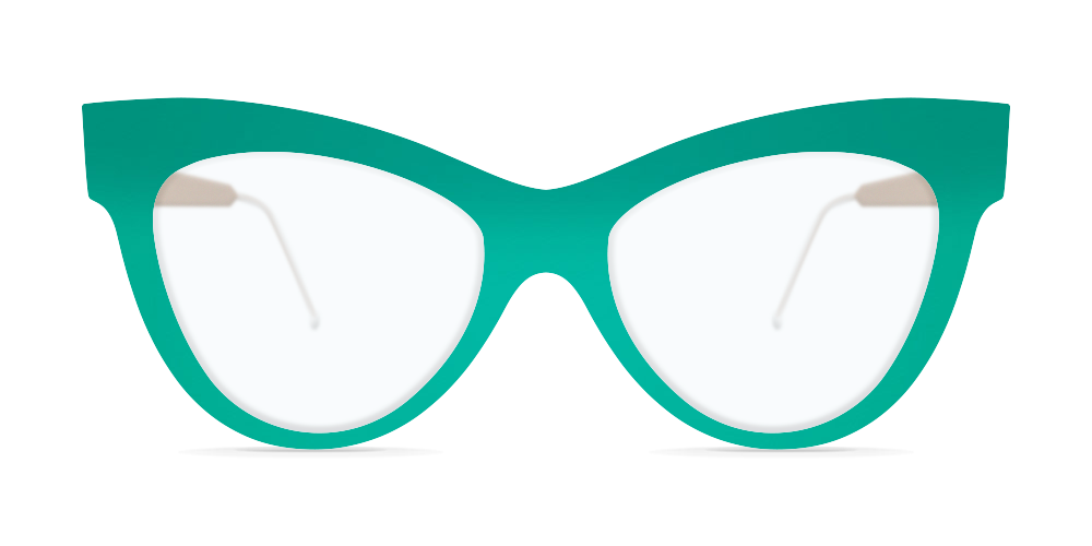 Nina Mur Maria Eyeglasses Emerald Green Wooden Eyewear Front