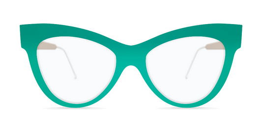 Nina Mur Maria Eyeglasses Emerald Green Wooden Eyewear Front