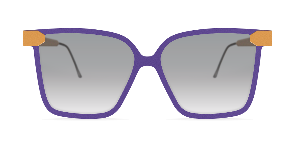 Nina Mur Maribel Sunglasses Eastern Blue Sand Yellow Wooden Eyewear Front