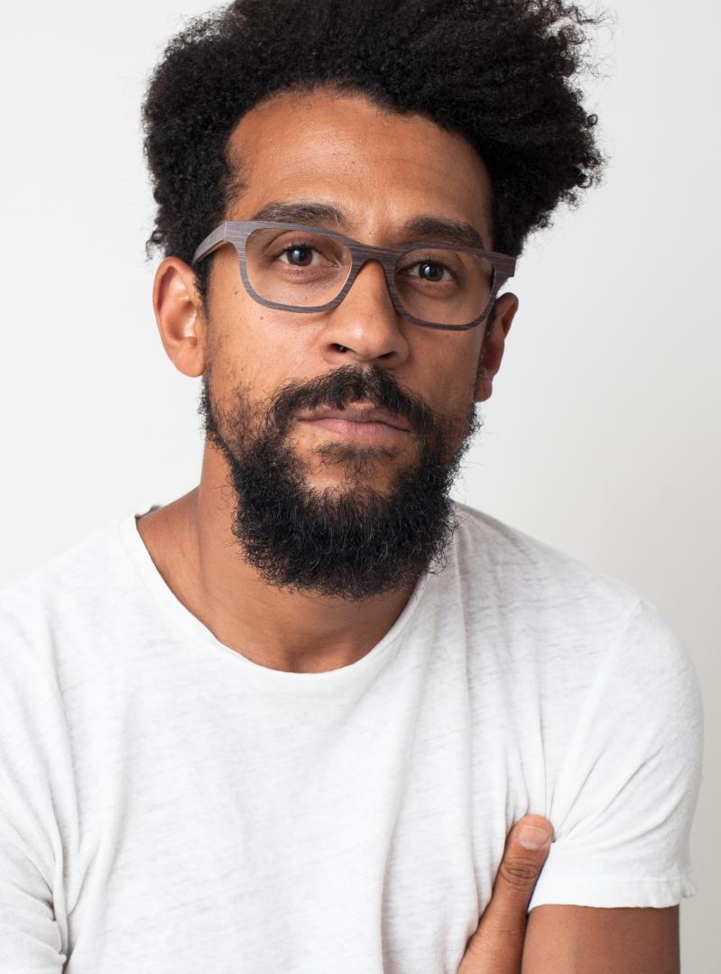 Nina Mur Miguel Eyeglasses Dark Green Wooden Eyewear Model