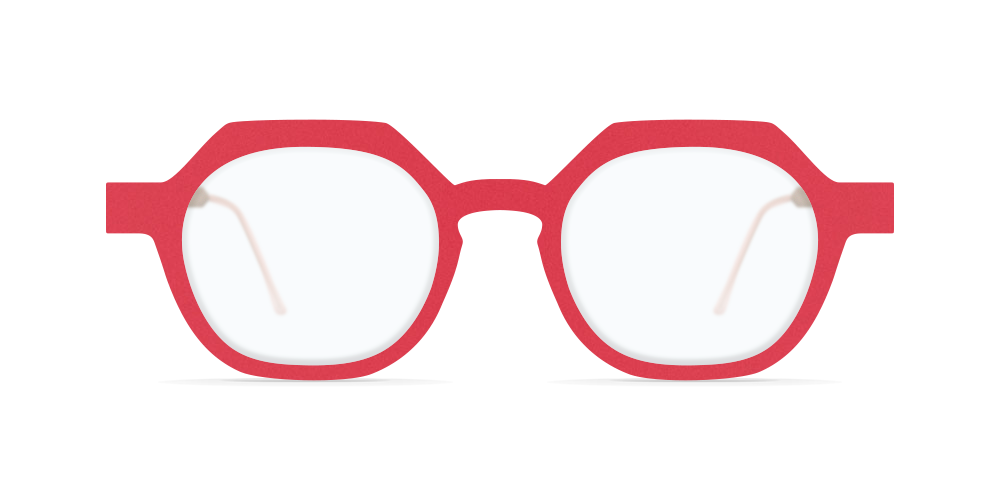 Nina Mur Paola 9mm Eyeglasses Red Cherry Wooden Eyewear Front