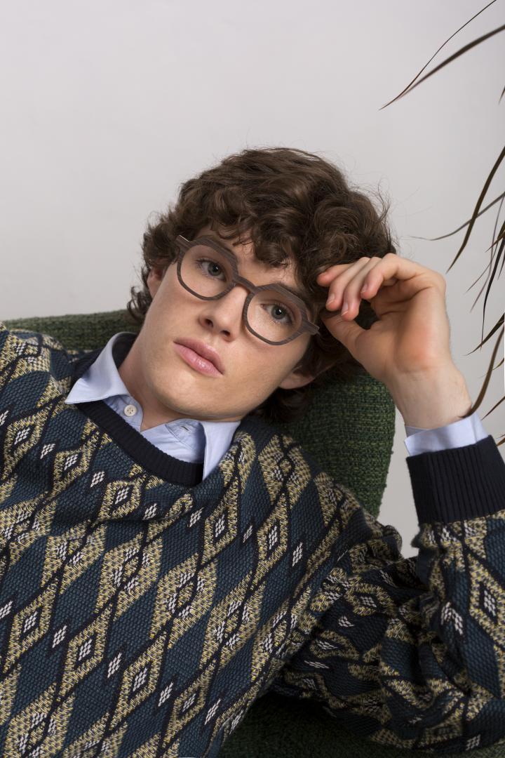  Paola 9mm Eyeglasses Wenge Wood Wooden Eyewear Model