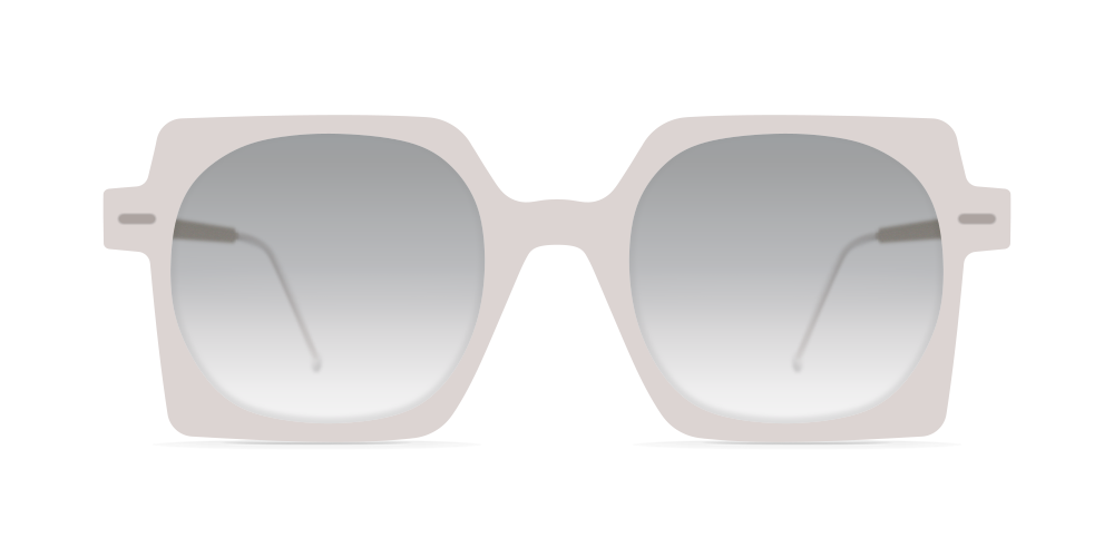 Nina Mur Pauline Sunglasses White Mist Matte Wooden Eyewear Front