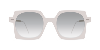 Nina Mur Pauline Sunglasses White Mist Matte Wooden Eyewear Front