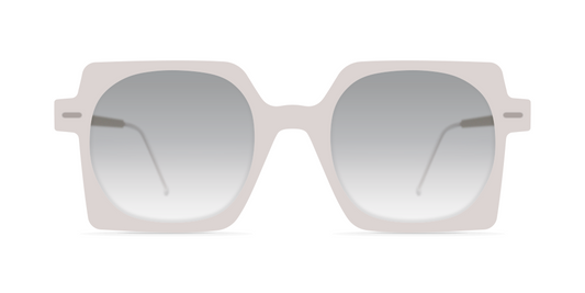 Nina Mur Pauline Sunglasses White Mist Matte Wooden Eyewear Front