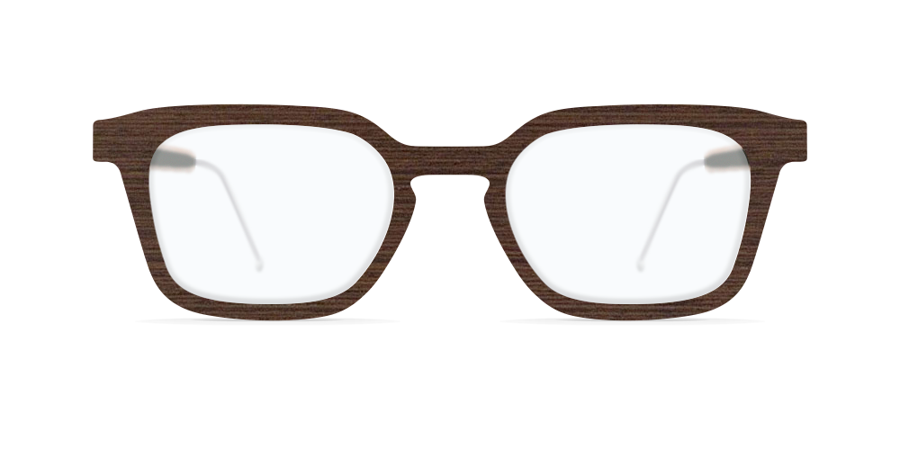 Nina Mur Takeo Eyeglasses Wenge Wood Wooden Eyewear Front