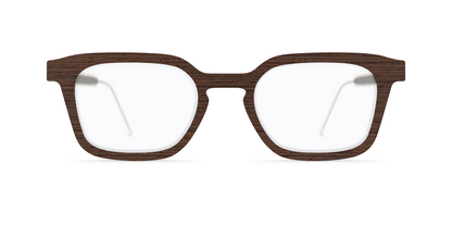 Nina Mur Takeo Eyeglasses Wenge Wood Wooden Eyewear Front