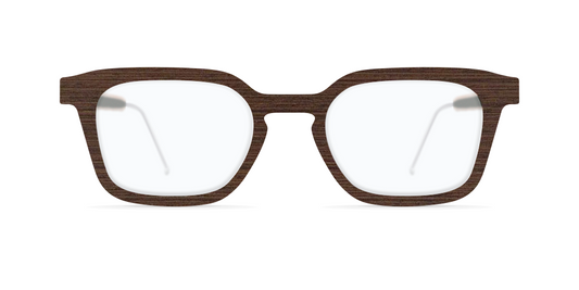 Nina Mur Takeo Eyeglasses Wenge Wood Wooden Eyewear Front